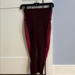 Burgundy High-Waisted Leggings